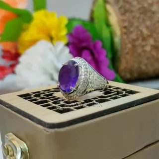 Natural Amethyst Stone ring Beautiful Handmade Ring 8
