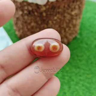 Natural Sardy Onyx Twin Eye Agate sulaimani aqeeq 3