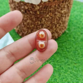 Eye Agate Natural - Twin Eye Aqeeq Natural Stone