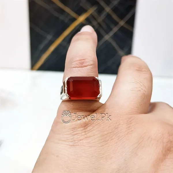 Yemen Agate ring for yamni aqeeq brown red agate stone silver 925 12