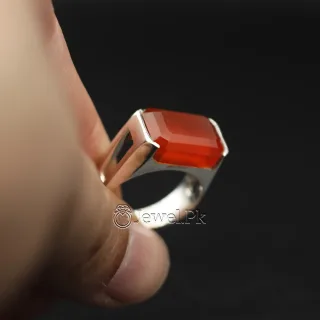Yemen Agate ring for yamni aqeeq brown red agate stone silver 925 13