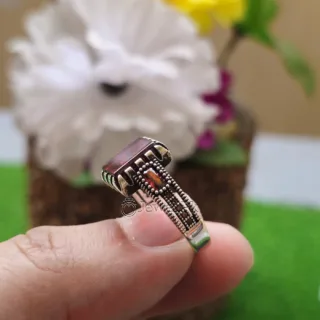 aqeeq ring 925 silver 1