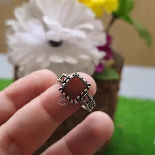 aqeeq ring 925 silver 2