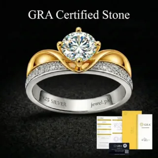 Moissanite Ring - Solitaire Luxury Ring - 925 Silver