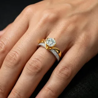 GRA Moissanite Ring Silver 925 5