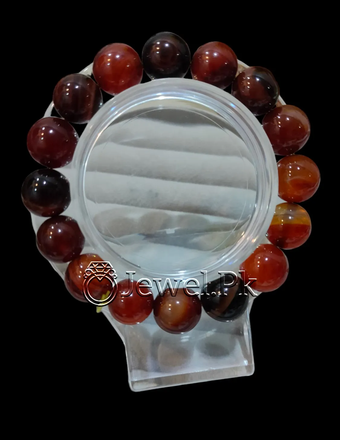 Natural Red/Brown Agate Bracelet - Aqeeq Beads - Men/Women