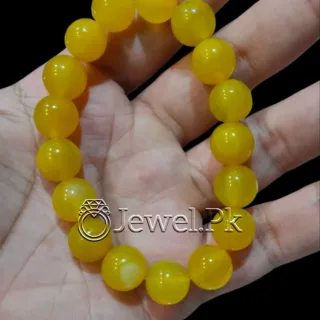 Yellow Agate Aqeeq Stone Bracelet 3