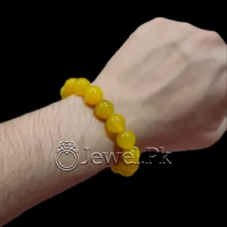 Yellow Agate Aqeeq Stone Bracelet 5