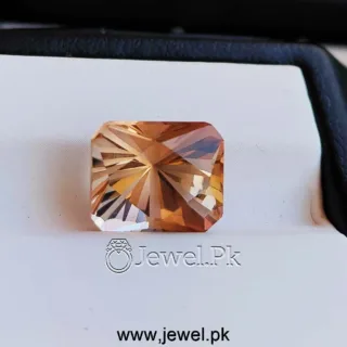 Natural Golden Topaz - Unique Flower Precision Cut