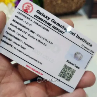 Natural Imperial Topaz Gemston Lab Certified 1