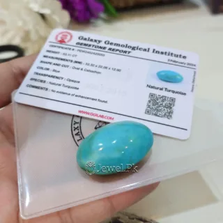 natural blue turquoise lab certified 5