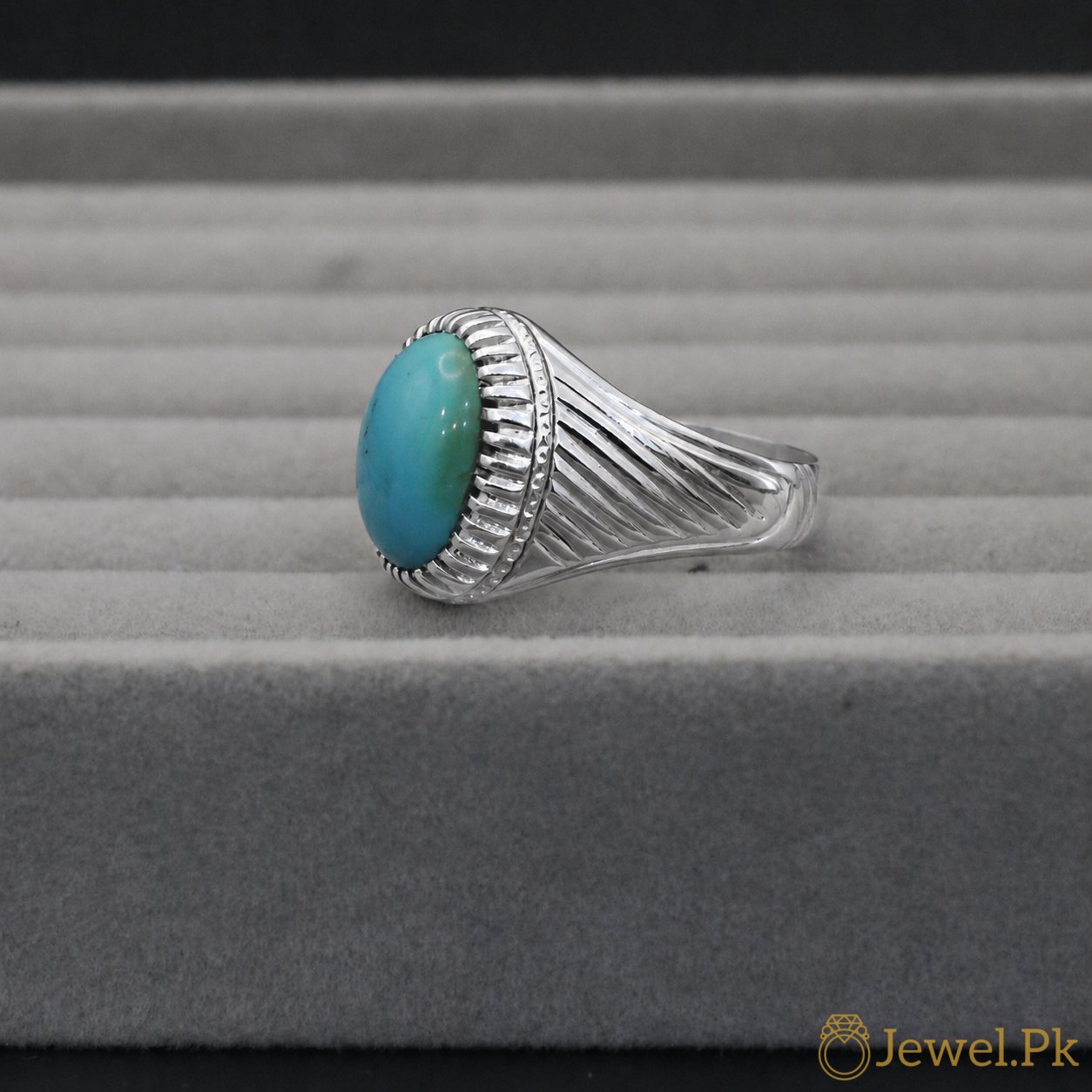 Natural Tirquoise Ring – Silver 925 (14) Natural Tirquoise Ring Silver 925 14