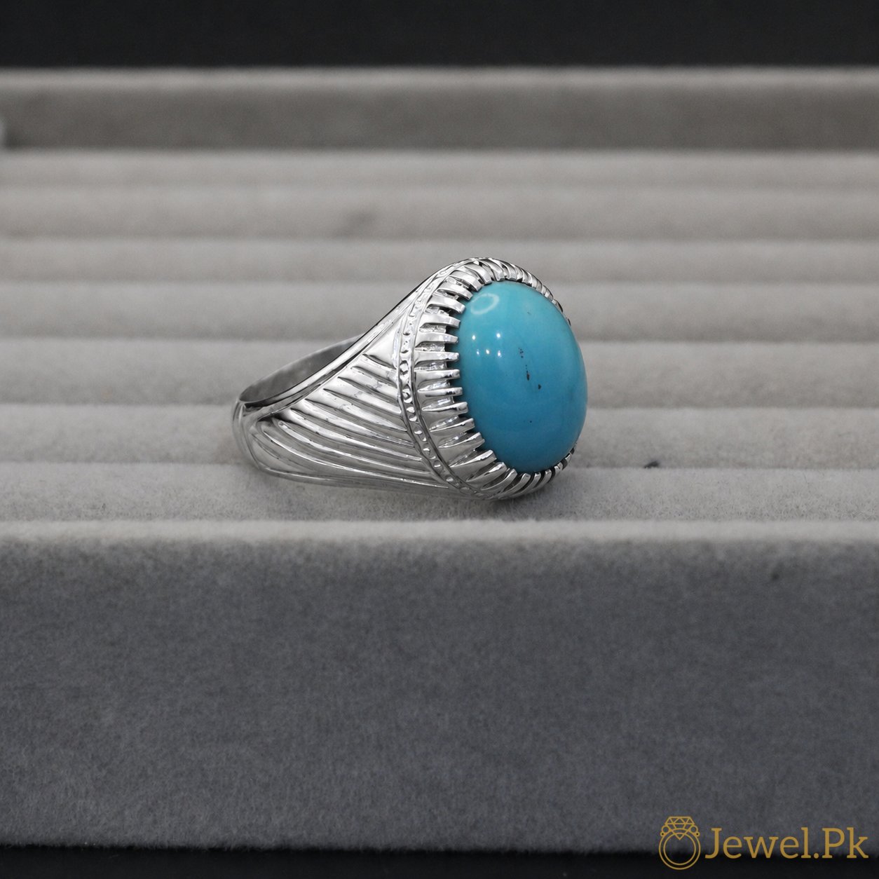 Natural Tirquoise Ring – Silver 925 (15) Natural Tirquoise Ring Silver 925 15