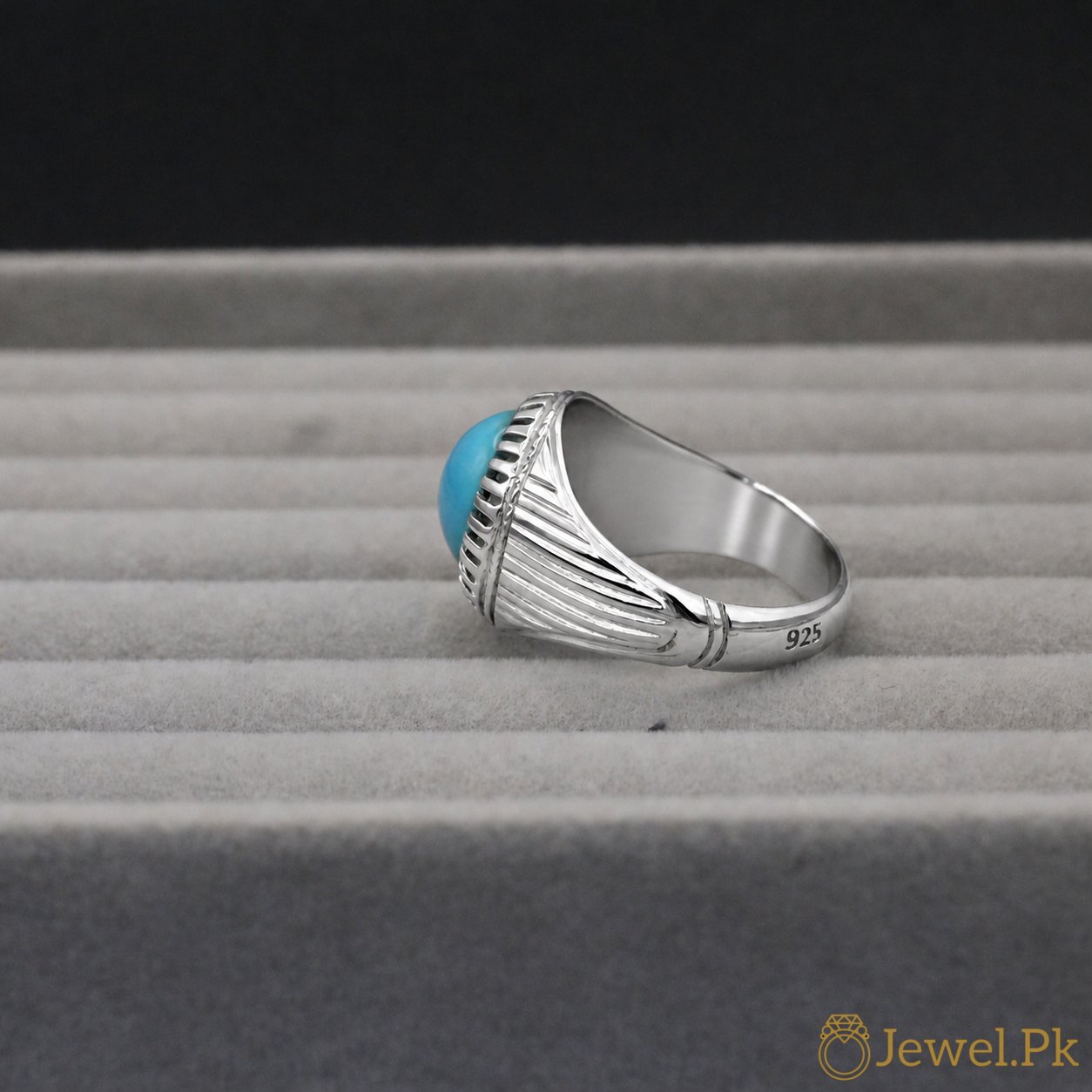 Natural Tirquoise Ring – Silver 925 (20) Natural Tirquoise Ring Silver 925 20