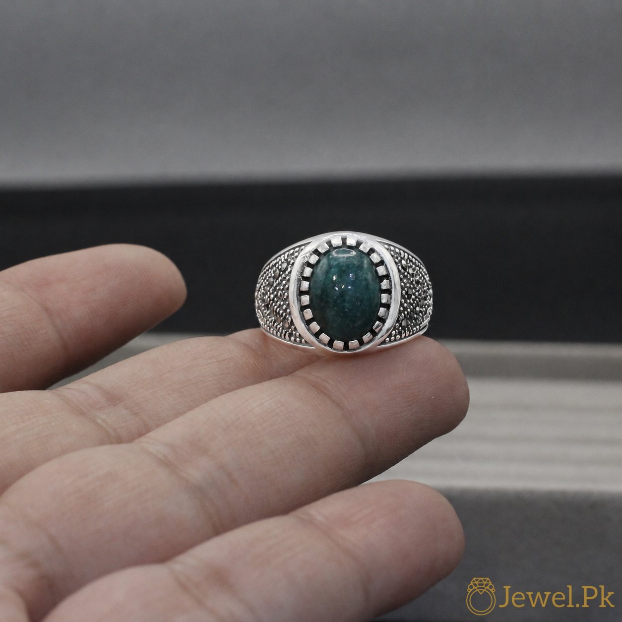 Natural Tirquoise Ring – Silver 925 (23) Natural Tirquoise Ring Silver 925 23