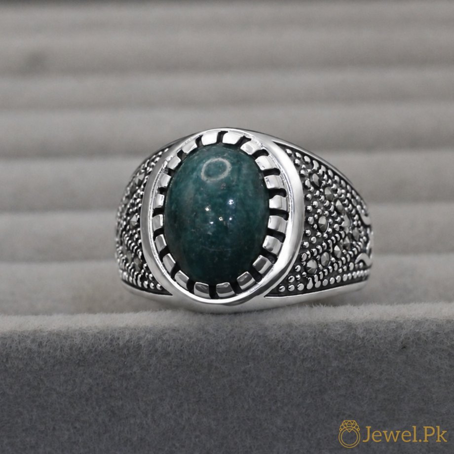 Natural Tirquoise Ring - Silver 925 (25) Natural Tirquoise Ring Silver 925 25
