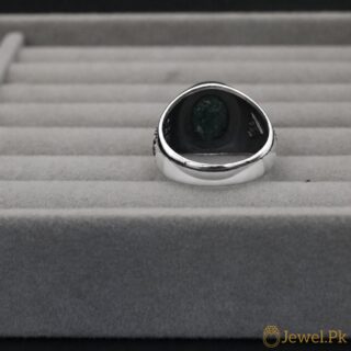 Hussaini Feroza - Green Turquoise - Handmade Silver Ring Lab Certified 6 Natural Tirquoise Ring Silver 925 28